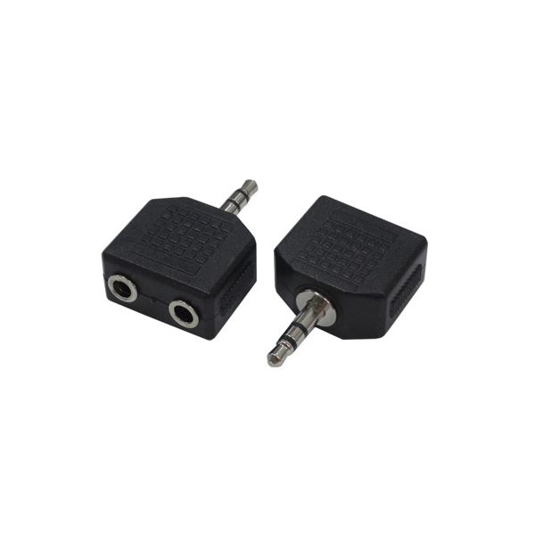 (まとめ)変換名人 AVプラグ 3.5(メス)2P to 3.5mm(オス)ステレオ AV/352J-35PS(2P)【×20セット】