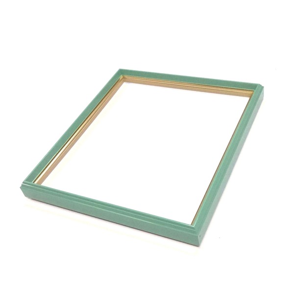 【カラー色紙額】細い色紙額・細いフレームの色紙額 ■カラー色紙額(8×9)275×244mm グリーン