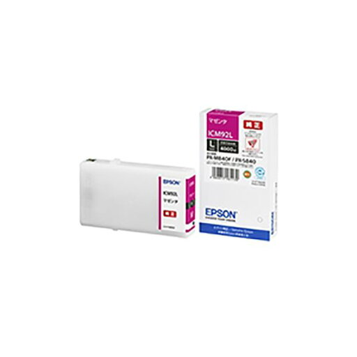 【純正品】 EPSON エプソン インクカートリッジ 【ICM92L マゼンタ】 Lサイズ 【純正品】 EPSON エプソン インクカートリッジ 【ICM92L マゼンタ】 Lサイズ