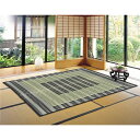 い草 ラグマット 絨毯 約191×250cm ブルー 日本製 裏貼り仕様 滑りにくい加工 縁:綿100% 築彩 ちくさい リビング【代引不可】