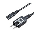 (まとめ) サンワサプライ メガネ型コネクタ対応電源コード KB-DM2S12A-5 【×2セット】(2)
