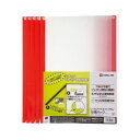 キングジム レールファイルハッサム A4タテ 20枚収容 赤 502-10 1セット(100冊:10冊×10パック)(3)