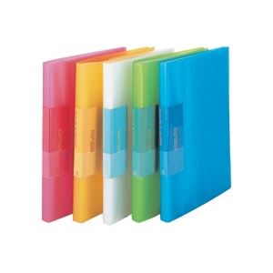 (まとめ) ビュートン スリムクリヤーブック A4タテ 40ポケット 背幅20mm レッド FCB-A4-40CR 1セット(6..