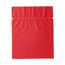 (まとめ)店研創意 ストア・エキスプレス梨地リボン付ギフトバッグ レッド 45cm 1パック(20枚)【×10セット】