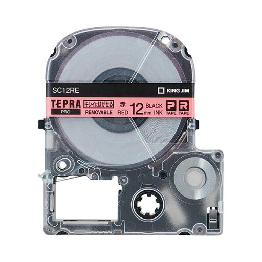 (まとめ) キングジム テプラ PRO テープカートリッジ キレイにはがせるラベル 12mm 赤/黒文字 SC12RE 1個 【×10セット】 (まとめ) キングジム テプラ PRO テープカートリッジ キレイにはがせるラベル 12mm 赤/黒文字 SC12RE 1個 【×10セット】