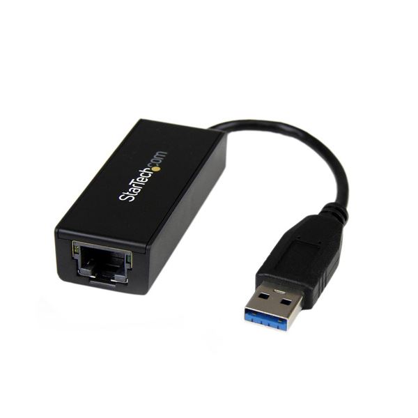 (まとめ) StarTechUSB3.0-Gigabit Ethernet LANアダプタ 10・100・1000Mbps対応 ブラック USB31000S1個 【×5セット】