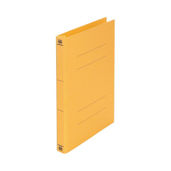 (まとめ) プラス フラットファイル 樹脂製とじ具A4タテ 背幅28mm No.021NWイエロー 1セット(10冊) 【×1..