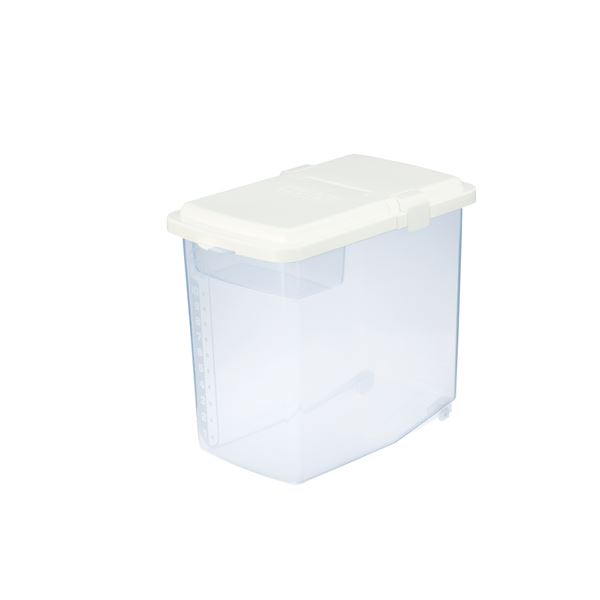 (まとめ) 米びつ革命/ライスストッカー 【10kg】 スライドポケット付き キッチン用品 クリア 【×15個セ..