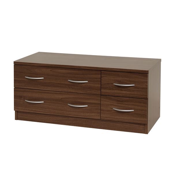 ブルーム ローチェスト ウォールナット チェスト タンス リビング収納 衣類収納 引き出し リビングボード ブラウン(3)