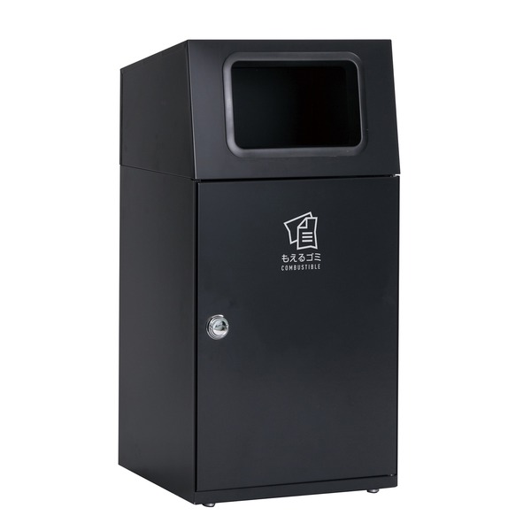 ゴミ箱 〔 もえるゴミ用 アーバングレー 〕 67L 角穴 スチール製 テラモト ニートST ダストボックス(3)