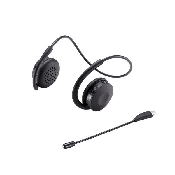 サンワサプライ Bluetoothヘッドセット(両耳・外付けマイク付き) MM-BTSH63BK