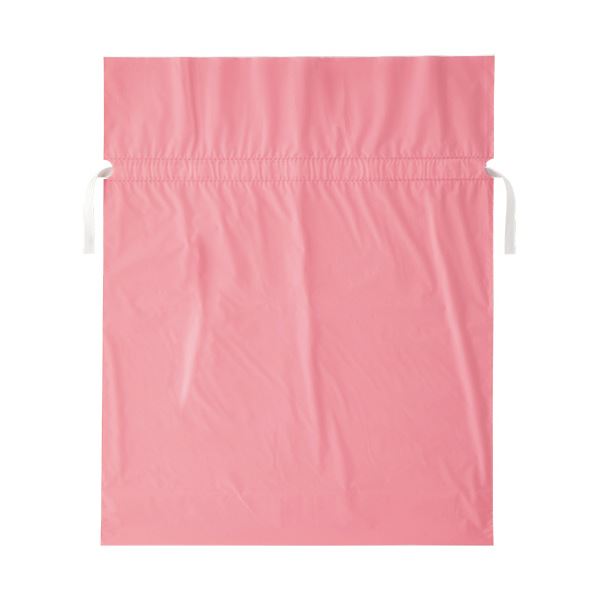 (まとめ)店研創意 ストア・エキスプレス 梨地リボン付ギフトバッグ ピンク 45cm 1パック(20枚) 【×5セット】