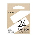 (まとめ) カシオ ラテコ 詰替用テープ 24mm×8m 白/黒文字 XB-24WE 1個 【×3セット】