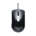 (まとめ)バッファロー 有線光学式マウス 静音3ボタン Mサイズ ブラック BSMOU27SMBK 1個【×5セット】(2)