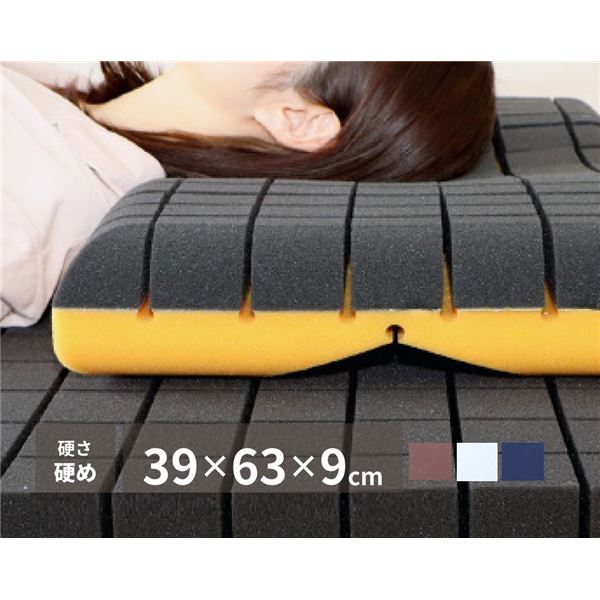 枕 約39×63×9cm ホワイト 日本製 抗菌 抗ウイルス 洗える 専用ネット使用 アラエルーノピロー ベッドルーム 寝室【代引不可】