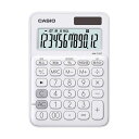 (まとめ)カシオ カラフル電卓 ミニジャストタイプ12桁 ホワイト MW-C20C-WE-N 1台【×5セット】