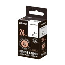 (まとめ)カシオ NAME LAND油の付いている面にもしっかりはれるテープ 24mm×5.5m 白/黒文字 XR-24TRWE 1個【×3セット】(2)