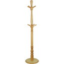 極太 ポールスタンド コートハンガー 約幅39.5×奥行39.5×高さ175cm ナチュラル 木製 組立品 ベッドルーム 寝室 玄関