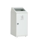 ゴミ箱 〔 もえるゴミ用 オフホワイト 〕 47.5L 角穴 スチール製 テラモト ニートSLF ダストボックス(3)