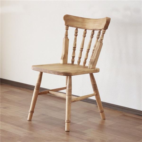 ダイニングチェア 食卓椅子 48.5×52.5×82.5cm ナチュラルブラウン 木製 パイン材 オイル塗装 完成品 リビング ダイニング 1
