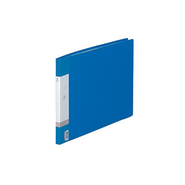 (まとめ) リヒトラブ リクエスト クリヤーブック(クリアブック) B4ヨコ 20ポケット 背幅16mm 青 G3222-8 1冊 【×10セット】