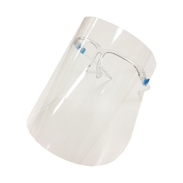 （まとめ）UK・PRODUCTSUK フェイスシールド 専用眼鏡1個+交換用フェイスシールド10枚入 1セット 【×3..
