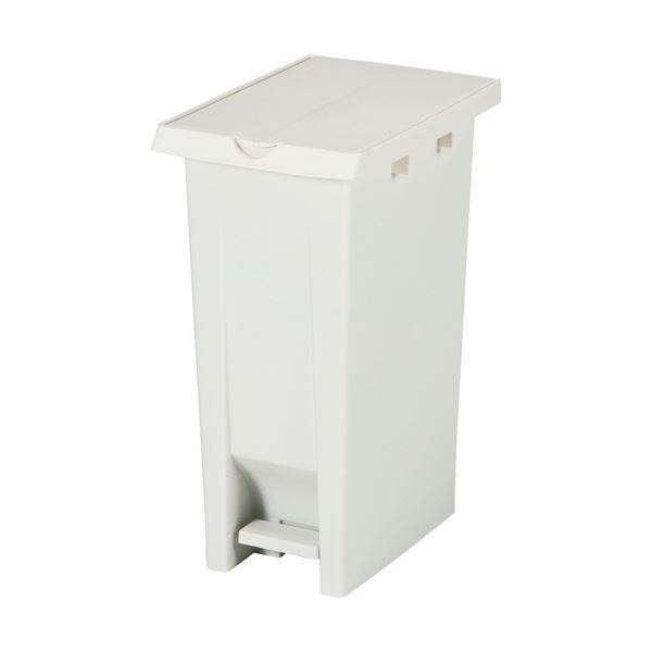 エコン ダストボックス ペダル式 2枚フタ 37L ホワイト 808344-01 1個(3)