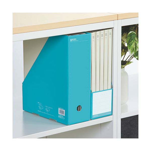 (まとめ) コクヨ ファイルボックス(NEOS)スタンドタイプ A4タテ 背幅102mm オフホワイト フ-NEL450W 1冊 【×30セット】