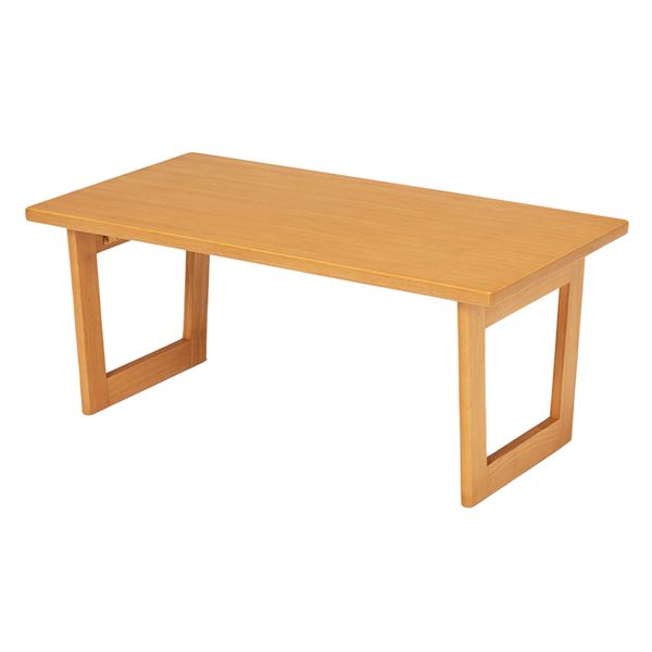 折りたたみテーブル ローテーブル 約幅90cm ナチュラル 木製脚付き 完成品 折れ脚テーブル リビング ダイニング【代引不可】