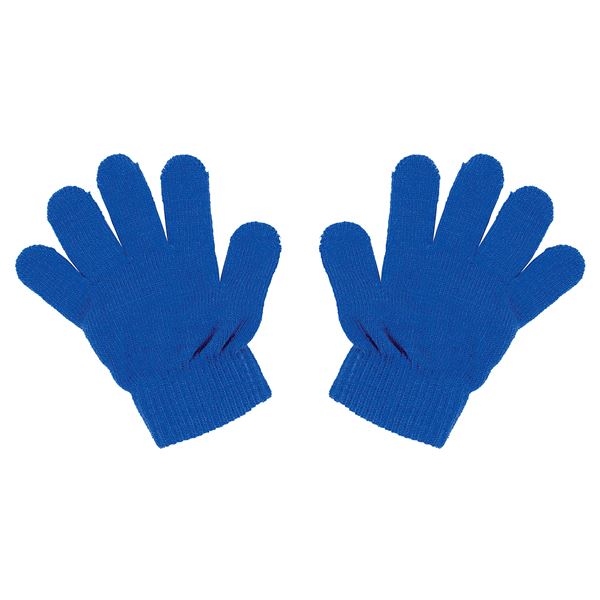 （まとめ）カラーのびのび手袋 コバルトブルー 【×10個セット】