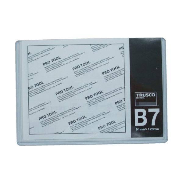 (まとめ) TRUSCO 厚口カードケース B7THCCH-B7 1枚 【×100セット】 1
