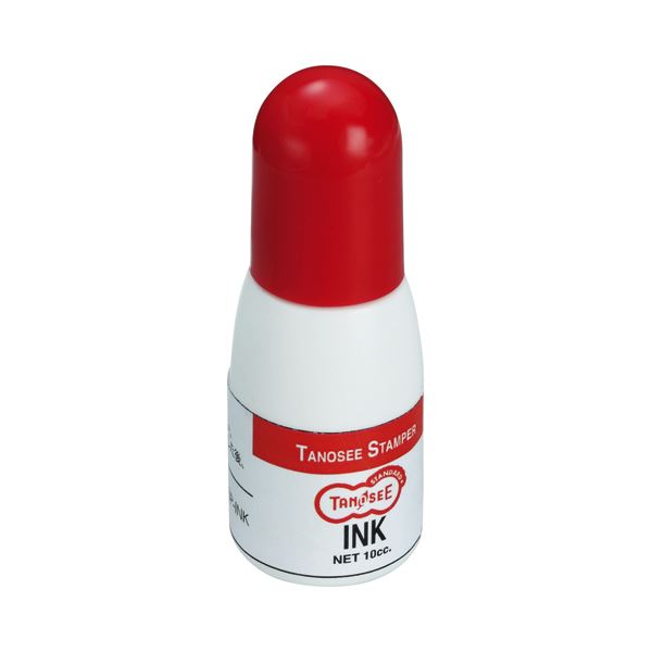(まとめ) TANOSEE スタンパー 補充インク 10cc 赤 1個 【×30セット】