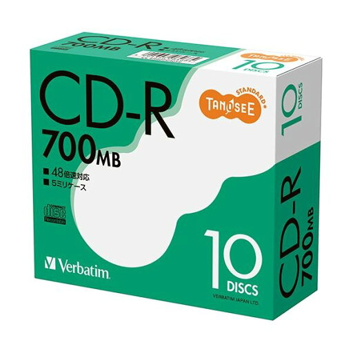 (まとめ) TANOSEE バーベイタム データ用CD-R 700MB 48倍速 ブランドシルバー 5mmスリムケース SR80FC10T2 1パック(10枚) 【×20セット】 (まとめ) TANOSEE バーベイタム データ用CD-R 700MB 48倍速 ブランドシルバー 5mmスリムケース SR80FC10T2 1パック(10枚) 【×20セット】