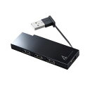 (まとめ)サンワサプライ USB2.0ハブ(4ポート・ブラック) USB-2H416BK【×3セット】(2)
