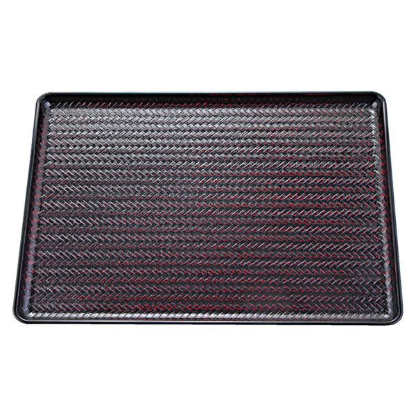 尺4 竹アジロ長手盆/トレー 【曙SL】 426mm×335mm×21mm 日本製 〔和食 レストラン 居酒屋 店舗 お店〕【代引不可】