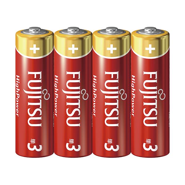（まとめ）FDK 富士通 アルカリ乾電池ハイパワータイプ 単3形 LR6FH（4S） 1セット（40本：4本×10パック） 【×3セット】