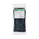 (まとめ) オーム電機 耐候性ロックタイ 200mm 黒 LT-200W100BK 1袋(100本) 【×10セット】(3)