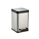 ダストボックス ゴミ箱 角型 14L 蓋付き 静音ダンパー付き 中容器付き ペダルボックス 生活雑貨 インテリア雑貨 日用雑貨(3)