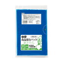 (まとめ)TANOSEE 食品保存パック 青透明 M 1パック(100枚) 【×20セット】
