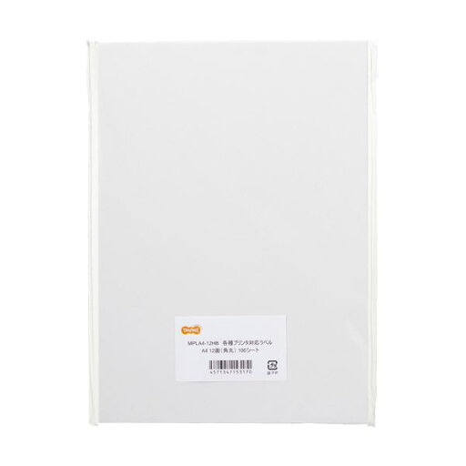 (まとめ)TANOSEE 各種プリンタ対応ラベルA4 12面標準 83.8×42.3mm 四辺余白付 角丸 1冊(100シート)【×5セット】 (まとめ)TANOSEE 各種プリンタ対応ラベルA4 12面標準 83.8×42.3mm 四辺余白付 角丸 1冊(100シート)【×5セット】
