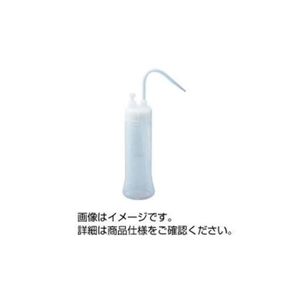 （まとめ）ポリ洗浄瓶 スリム型 B型 コック付 400mL 【×10セット】