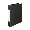 (まとめ) TANOSEE Oリングファイル(紙表紙) A4タテ 2穴 320枚収容 背幅52mm 黒 1冊 【×30セット】