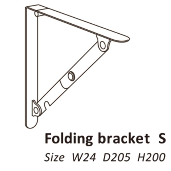 棚受け金具/ブラケット 【S #04 グリーン】 1組/2本入 スチール製 折りたたみ 『Folding bracket』 〔業務用 建材 建築金物〕