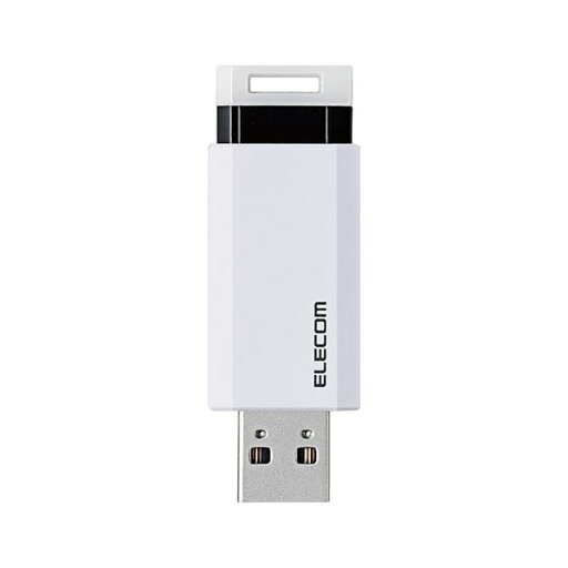 エレコム USB3.1(Gen1)対応 ノック式USBメモリ ホワイト MF-PKU3128GWH エレコム USB3.1(Gen1)対応 ノック式USBメモリ ホワイト MF-PKU3128GWH