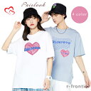 カップル ペアtシャツ 可愛い ハート柄 ペアルック 夏服 カップル トップス 大きいサイズ ペア カップル服 おしゃれ カップル レディース tシャツ 韓国風 カップル お揃い プレゼント 夏 ペア カップル tシャツ カップル お揃い服 オーバー ゆったり 大きい サイズ 白 黒