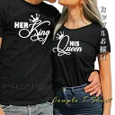ペアTシャツ カップル 夏服 半袖 トップス カップル ペアルック tシャツ 白黒 king queen カップルお揃い リンクコーデ 面白い おしゃれ カップル 白 メンズ 半袖 コーデ tシャツ レディース 夏 トップス オーバー サイズ king queen tシャツ お揃い服 プレゼント 記念日
