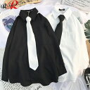 卒業式 スーツ 女の子 シャツ ネクタイ ブラウス ネクタイ 黒 韓国 制服 大きいサイズ 入学式 ゆったりサイズ 白シャツ 卒服 女の子 女子 高校生 フォーマルシャツ キッズ 子供フォーマル ジュニア シャツ 長袖 白 ネクタイ付き 白 シャツ 長袖 ゆったり