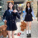 韓国 制服 卒業式 スーツ 女の子 150 160 卒服 韓国 制服 なんちゃって制服 セット ブレザー シャツ 長袖 ジャンパースカート ハイウエスト 卒業式 小学校女子 中学生 子供スーツ ネイビー 卒服 韓国 高校生 ピアノ発表会 体型カバー 入学式 スーツ JK ゆったりサイズ