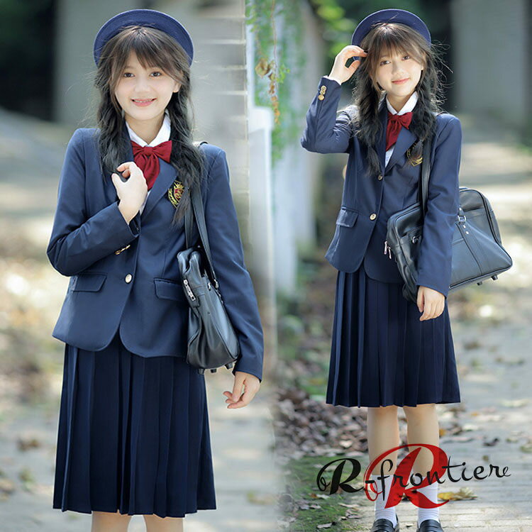 ★5点セット 卒業式 スーツ 女の子 小学生 なんちゃって制服 セット 卒業式 小学校女子 卒服 女の子 高校生 中学生 韓国 制服 ブレザー フォーマルスーツ...