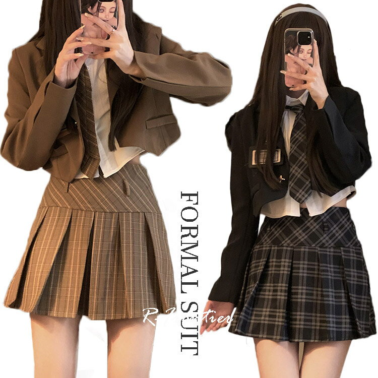 卒業式 スーツ 女の子 卒服 女の子 大きいサイズ 小学校 卒業式スーツ 子供スーツ フォーマルスーツ プレザー 黒スーツ 卒服 なんちゃって 制服 ジャケット スカート シャツ ネクタイ 発表会スーツ 韓国 制服 ゆったりサイズ ホワイトブラウス お受験 七五三 S M L 送料無料のサムネイル